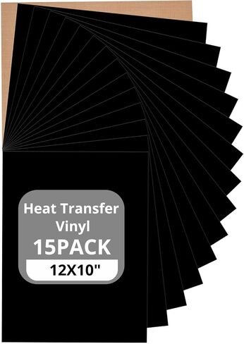 YRYM HT Heat Transfer Vinyl - 42 Pack 12" x 10" HTV Sheets White Iron on Vinyl for T Shirts - Easy to Cut & Weed for Heat Vinyl Design in Saudi Arabia