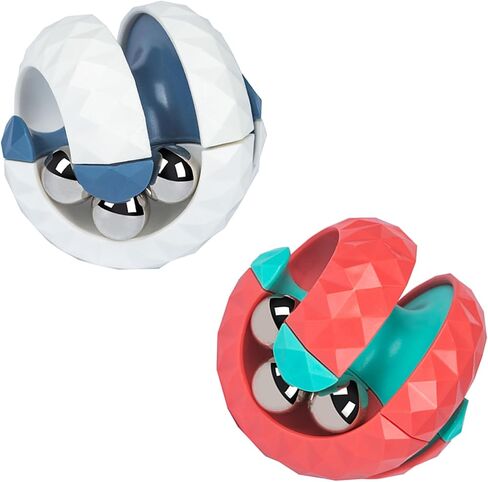 Orbit Ball Toys, Fidget Spinner Top Bead Ball Spinning Toy, Rotating Track Infinite Flip Change Puzzle Games Novelty Creative Stress Relieve Toys for Kids Children Adults (Red&White) in Saudi Arabia