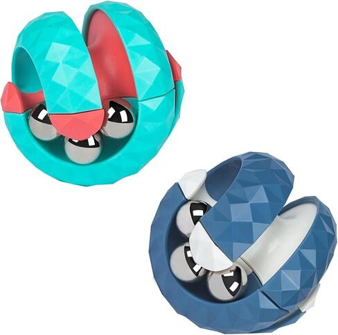 Orbit Ball Toys, Fidget Spinner Top Bead Ball Spinning Toy, Rotating Track Infinite Flip Change Puzzle Games Novelty Creative Stress Relieve Toys for Kids Children Adults (Red&White) in Saudi Arabia