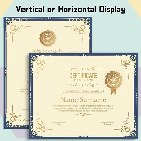 HAUTOCO 30 عبوة من حاملي الشهادات من جانب واحد، أغطية شهادات الجوائز مع حواف من رقائق الذهب وحاملي الدبلومات السوداء لحجم الحروف 8.5 × 11 بطاقات، التخرج، المستندات in Kuwait