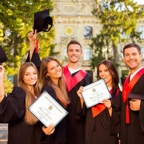 HAUTOCO 30 عبوة من حاملي الشهادات من جانب واحد، أغطية شهادات الجوائز مع حواف من رقائق الذهب وحاملي الدبلومات السوداء لحجم الحروف 8.5 × 11 بطاقات، التخرج، المستندات in Kuwait