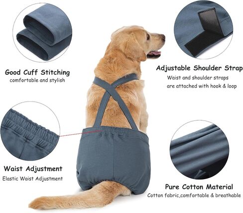 Dog Hind Leg Recovery Sleeve, Dog Recovery Suit for ACL TPLO After Surgery, Cotton Dog Recovery Pants Prevent Wounds Licking (Navy Blue,5X-Large) in Saudi Arabia
