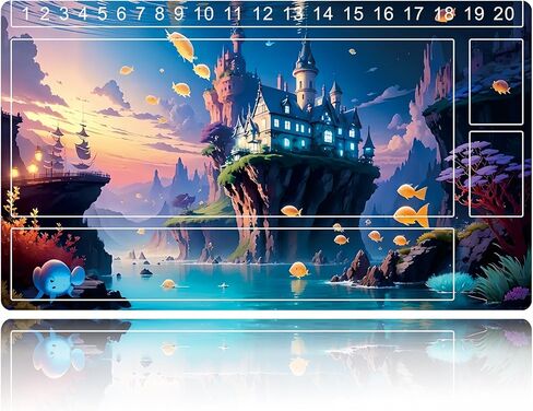 بساط ألعاب Lorcana Playmats متوافق مع TCG مقاس 24 × 14 بوصة، مطاط غير قابل للانزلاق مع بساط لعب للمناطق in Kuwait