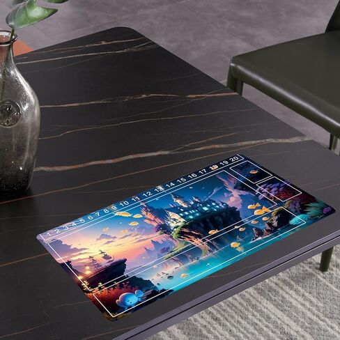 بساط ألعاب Lorcana Playmats متوافق مع TCG مقاس 24 × 14 بوصة، مطاط غير قابل للانزلاق مع بساط لعب للمناطق in Kuwait