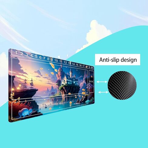 بساط ألعاب Lorcana Playmats متوافق مع TCG مقاس 24 × 14 بوصة، مطاط غير قابل للانزلاق مع بساط لعب للمناطق in Kuwait