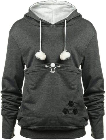 قمصان FENBEN النسائية لحمل الحيوانات الأليفة وحامل الجراء والقطط وغطاء للرأس وغطاء للرأس وحقيبة بقلنسوة in Kuwait