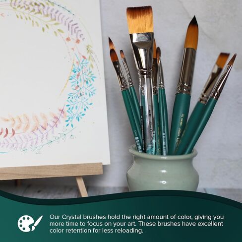 Silver Brush Limited 6814S-3 Crystal Wide Wash Paintbrush for Watercolor, & Acrylic Painting, Size 3 Inches, Short Handle in Saudi Arabia