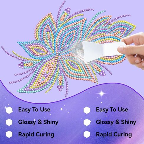 GRLELOU Diamond Painting Sealer 120ML, Diamond Painting Glue with Brush, 4 OZ Diamond Painting Kits for Adult Diamond Painting Accessories, Clear Glue Gloss Shine Effect for Diamond Painting Seal in Saudi Arabia