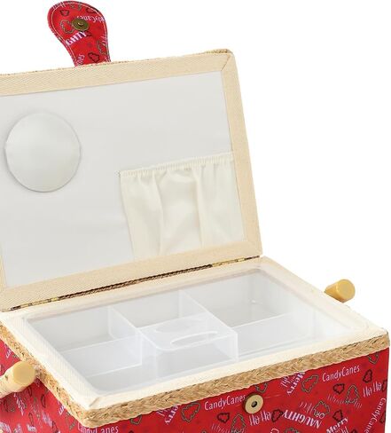 Sewing Basket - Christmas Sewing Box with Large Capacity for Sewing Supplies, Sewing Organizer Box Sewing Kit Storage Christmas Gift for Sewing Craft Lovers (Christmas Penguin, Large) in Saudi Arabia