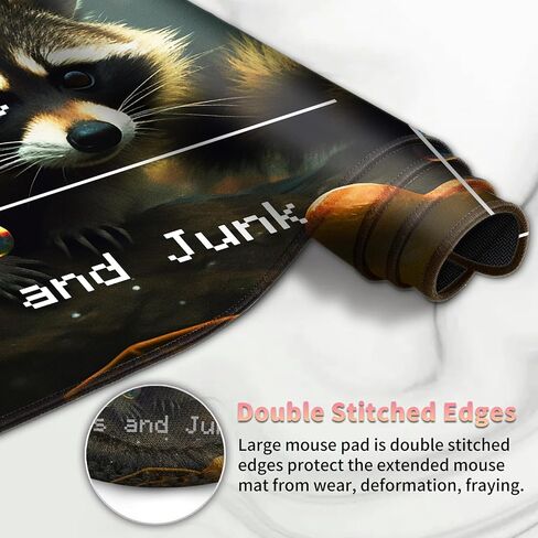 Playmat for MTG, Card Game Mat Non-Slip Rubber Base and Stitched, 24 x 14 inch TCG Play Mat for MTG and Other Card Games (B - Zones), Magic Forest Raccoon in Saudi Arabia