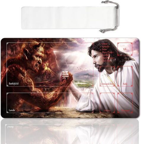 Playmat Compatible for MTG TCG CCG RPG OCG Board Game Size 24x14 in Mousepad Play mats Table Mats (Angels and Demons) in Saudi Arabia