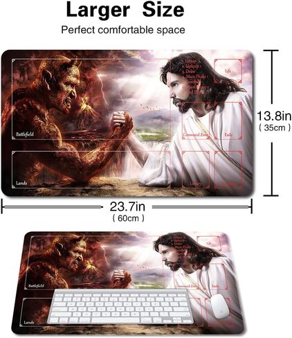 Playmat Compatible for MTG TCG CCG RPG OCG Board Game Size 24x14 in Mousepad Play mats Table Mats (Angels and Demons) in Saudi Arabia