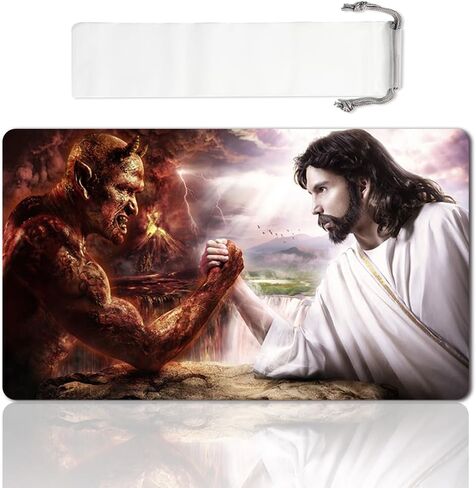 Playmat Compatible for MTG TCG CCG RPG OCG Board Game Size 24x14 in Mousepad Play mats Table Mats (Angels and Demons) in Saudi Arabia