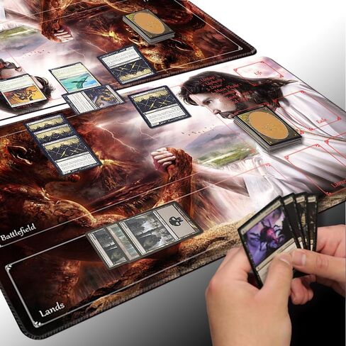 Playmat Compatible for MTG TCG CCG RPG OCG Board Game Size 24x14 in Mousepad Play mats Table Mats (Angels and Demons) in Saudi Arabia