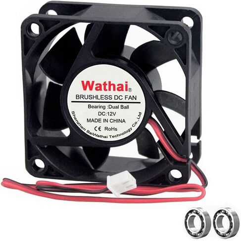 Wathai 80 مم DC بدون فرشاة تبريد 24 فولت مروحة 2Pin 8020 عالية الأداء 24 فولت 80 × 20 مم in Kuwait