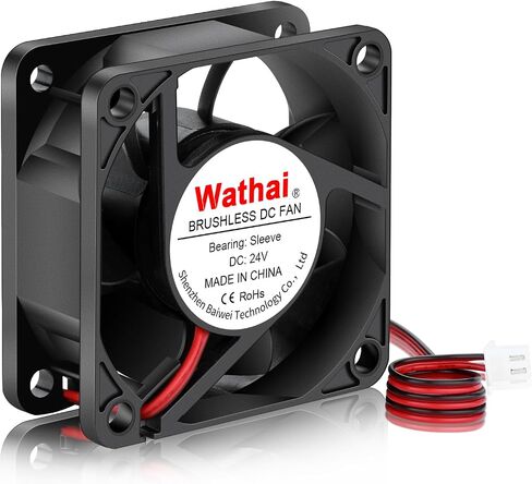 Wathai 80 مم DC بدون فرشاة تبريد 24 فولت مروحة 2Pin 8020 عالية الأداء 24 فولت 80 × 20 مم in Kuwait