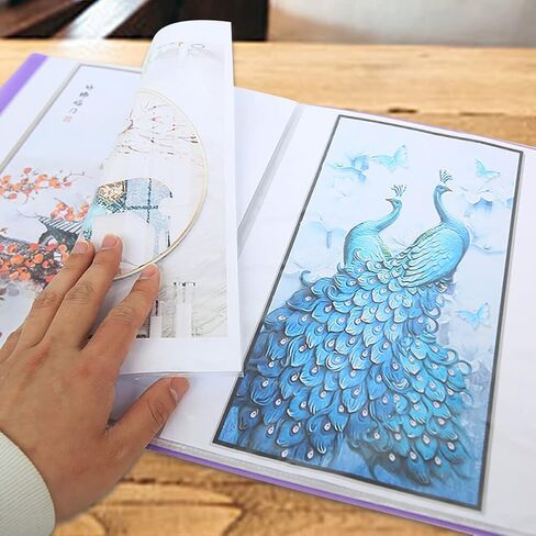 كتاب تخزين الماس من EUBUY، كتاب تخزين الصور الماسي مقاس A4 لـ 60 صورة ماسية، 30 صفحة مجلد محفظة ماسية لمجموعات الصور الماسية للأعمال الفنية، 12.2 × 9.1 بوصة in Saudi Arabia
