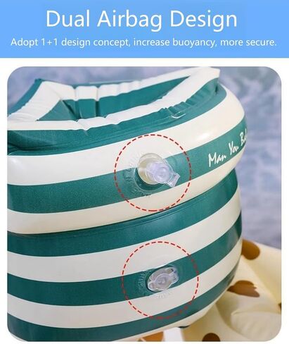 Arm Floaties for Kids and Adults - Vintage Striped Pool Arm Floats Arm Bands Inflatable Swim Floaties PVC Arm Floaty for Kids 3-5-6-12 Years in Saudi Arabia