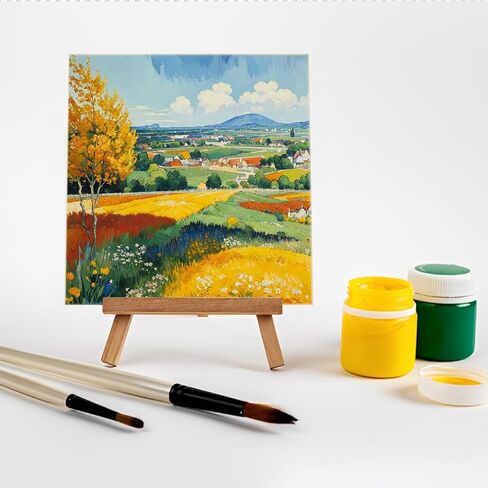 20 حزمة من الألواح الخشبية مقاس 8 × 8 لوحات خشبية غير مكتملة من القماش الخشبي للرسم، لوحات خشبية مربعة لأعمال الرسم والصب واستخدام الفنون مع الزيوت والأكريليك in Kuwait