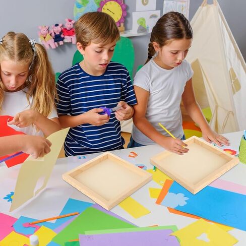 20 حزمة من الألواح الخشبية مقاس 8 × 8 لوحات خشبية غير مكتملة من القماش الخشبي للرسم، لوحات خشبية مربعة لأعمال الرسم والصب واستخدام الفنون مع الزيوت والأكريليك in Kuwait