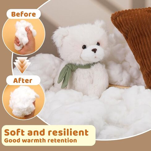 ZXIIXZ 0.22lb Cotton Stuffing, 3.5oz White Cotton Filling, Stuffing for Stuffed Animals, Premium Fiber Fill Stuffing for Small Crochet, Pillow DIY Stuffing Home Crafts in Saudi Arabia