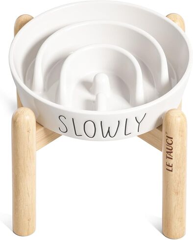Dog Slow Feeder Bowl Ceramic, 1.5 Cups Puzzle Maze Food Bowl for Small Medium Large Breed, Puppy for Fast Eater to Slow Down Eating in Saudi Arabia