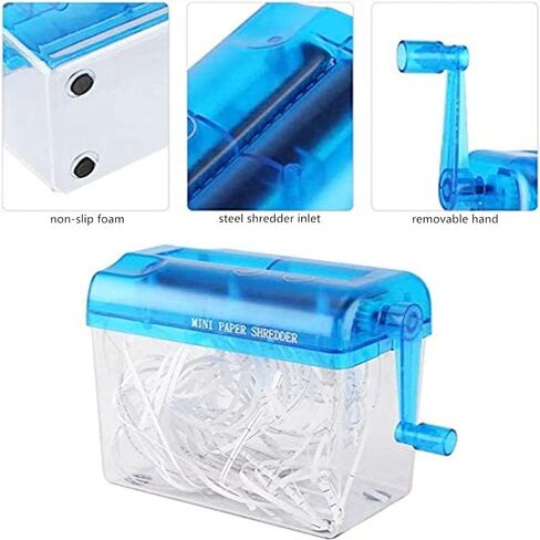 آلة تقطيع الورق المحمولة A6، آلة تقطيع الورق اليدوية AJDOLL، آلة قطع الورق الصغيرة مع سلة 1.5 لتر، المكتب، المدرسة، المنزل، قرطاسية سطح المكتب لإيصالات الفواتير الورقية in Kuwait