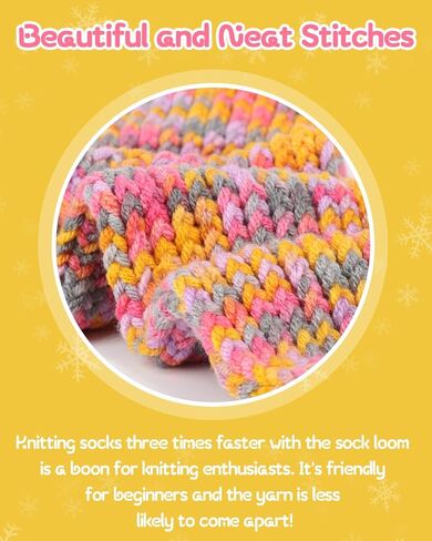 مجموعة نول تخزين عيد الميلاد للمبتدئين من آيليك، مجموعة نول حياكة جورب بيضاوية مع 4 خيوط، تعليمات خطوة بخطوة، صانع بوم بوم للبالغين، طقم نول سهل للمبتدئين، هدايا DIY in Kuwait