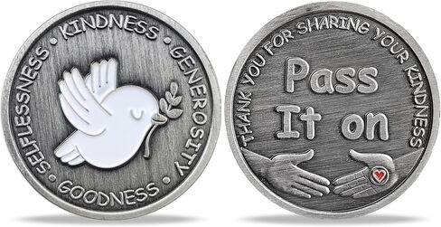 5 Pcs Four Leaf Clover Kindness Token Appreciation Coin Pass It on Gift in Saudi Arabia
