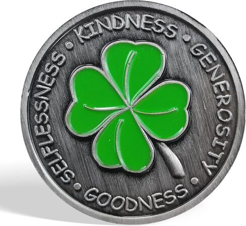 5 Pcs Four Leaf Clover Kindness Token Appreciation Coin Pass It on Gift in Saudi Arabia