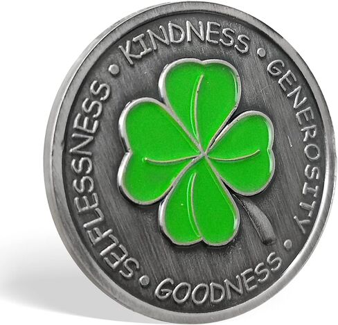 5 Pcs Four Leaf Clover Kindness Token Appreciation Coin Pass It on Gift in Saudi Arabia