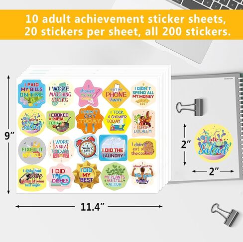 Adult Achievement Stickers Funny Reward Sticker Gag Supply for White Elephant Coworkers Friends 200 Pcs in Saudi Arabia