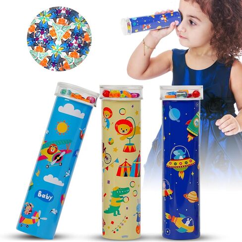 Classic Tin Kaleidoscope Kit 3 Pack- Original Retro Toys - Magic Educational Toys for Kids - Nostalgic Metal Toys - Gift for Boys and Girls - Party Favors Decorations in Saudi Arabia