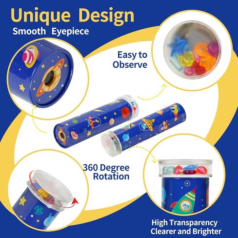 Classic Tin Kaleidoscope Kit 3 Pack- Original Retro Toys - Magic Educational Toys for Kids - Nostalgic Metal Toys - Gift for Boys and Girls - Party Favors Decorations in Saudi Arabia