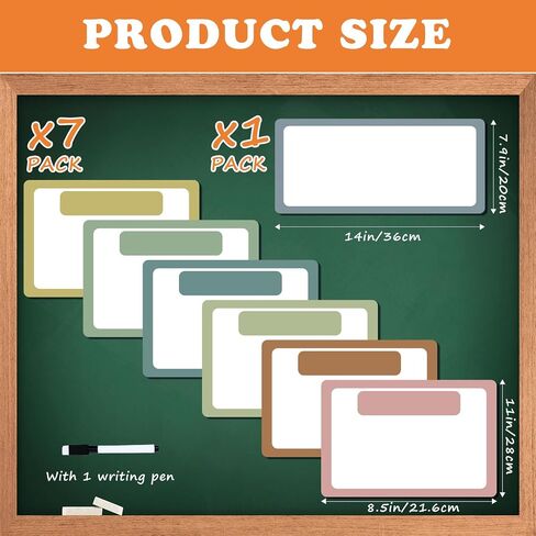 7Pcs Magnetic Write & Wipe Paper Organization Chart,Pen Dry Erase Objectives Labels Learning Magnets for Classroom Organization Whiteboard Teacher Student Teaching Supplies(Blue and Pink) in Saudi Arabia