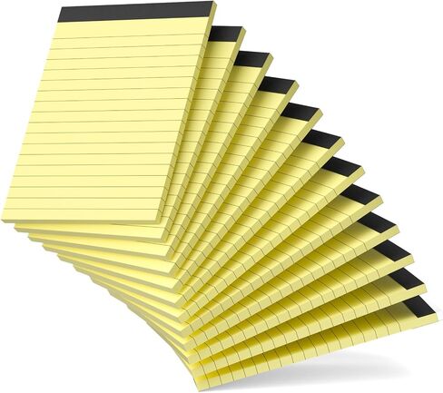 12 Pack Note Pads Refills 4 x 6 Inch Memo Pads Writing Pads, White Small Notepads Scratch Pads Mini Notepad with 30 Sheets Lined Paper in Each Pad in Saudi Arabia