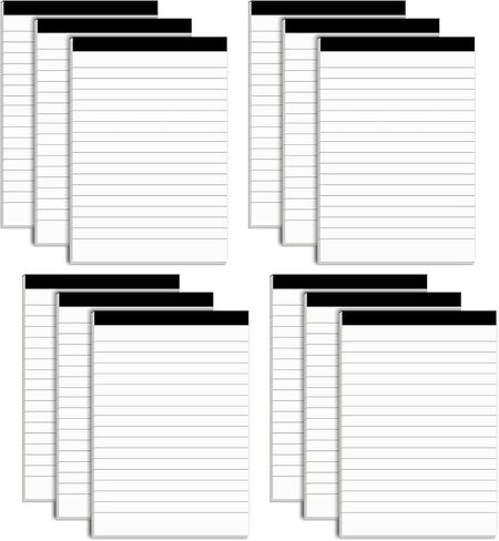 12 Pack Note Pads Refills 4 x 6 Inch Memo Pads Writing Pads, White Small Notepads Scratch Pads Mini Notepad with 30 Sheets Lined Paper in Each Pad in Saudi Arabia