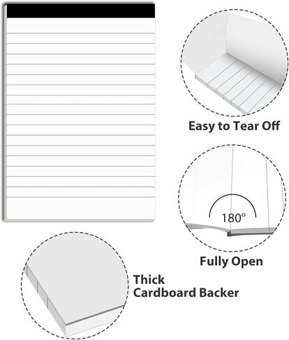 12 Pack Note Pads Refills 4 x 6 Inch Memo Pads Writing Pads, White Small Notepads Scratch Pads Mini Notepad with 30 Sheets Lined Paper in Each Pad in Saudi Arabia