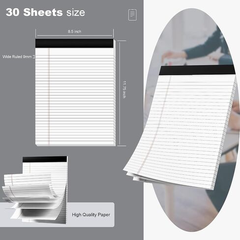 12 Pack Note Pads Refills 4 x 6 Inch Memo Pads Writing Pads, White Small Notepads Scratch Pads Mini Notepad with 30 Sheets Lined Paper in Each Pad in Saudi Arabia