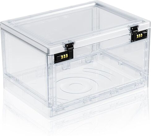 Combo & Timed Lock Box Clear Plastic Medication Lock Box With Combination Lock, Locking Snack Container For Fridge/Refrigerator, Tablet, Cell Phone Locker Time Safe(Clear Timer) in Kuwait