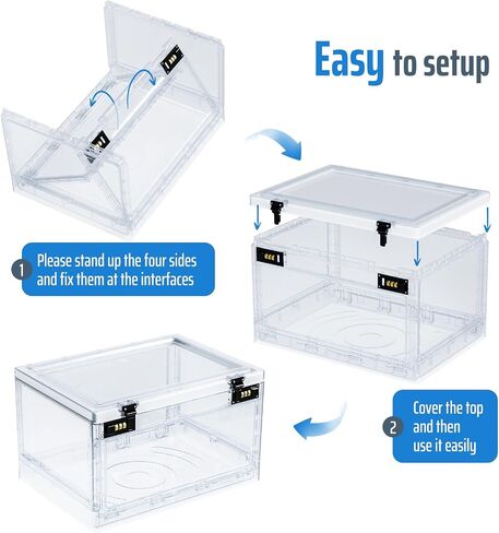Combo & Timed Lock Box Clear Plastic Medication Lock Box With Combination Lock, Locking Snack Container For Fridge/Refrigerator, Tablet, Cell Phone Locker Time Safe(Clear Timer) in Kuwait