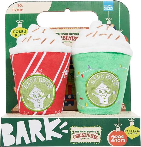 BARK Kris Krumble Holiday Plush Toy – Jolly 3-Part Squeaky Fun for Medium to Large Dogs with Crinkle & Fuzzy Beard in Saudi Arabia