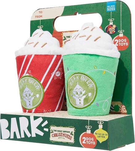 BARK Kris Krumble Holiday Plush Toy – Jolly 3-Part Squeaky Fun for Medium to Large Dogs with Crinkle & Fuzzy Beard in Saudi Arabia
