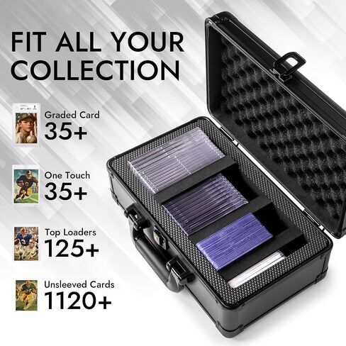 Top Loader Storage Box, Graded Card Storage Boxes, Trading Card Organizer Cases, PSA Card Case Slab Case Holder for Sports Cards, Holds 186+ Top Loaders in Saudi Arabia