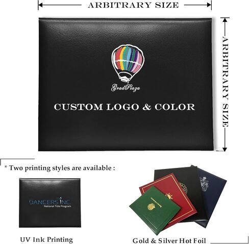 Gradplaza Graduation Diploma Cover Black Diploma Holder for Certificate 8.5''x 11'' in Saudi Arabia