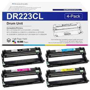 DR223CL Drum Unit Replacement for Brother DR-223CL DR223 DR 223 CL Drum Unit for HL-3210CW HL-3230CDW HL-3270CDW HL-3290CDW MFC-L3710CW MFC-L3750CDW MFC-L3770CDW Printer, 4 Pack