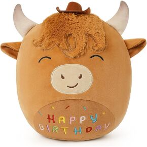 14'' Highland Cow Stuffed Animals Plush Pillows, Scottish Highland Cattle Plushies, Soft Stuffed Cow Plush Toys for Cuddle & Squish, Highland Cow Decor Highland Cow for Kid Adult