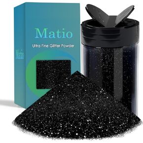 Matio Iridescent Ultra Fine Glitter Powder, 7.8oz/ 220g Emerald Green Craft Resin Glitter, 1/128" Metallic Nail Sequins Flakes for Epoxy Resin Tumbler, Nail Art, Slime, Body Face,St Patricks Day Decor