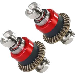 Front and Rear Differential Gear Set for ARRMA 1/18 GRANITE GROM/TYPHON GROM for ARRMA 1/14 Mini MOJAVE GROM RC Car Differential Housing Gear Part (Red Silver*2)