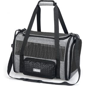 Goodio Pet Carrier TSA Airline Approved,Foldable Soft-Sided Pet Travel Carrier for Cats and Dogs Under 16 Pounds, Cat Carrier with Honeycomb HRD Bottom, Adequate Ventilation,5 Mesh Windows